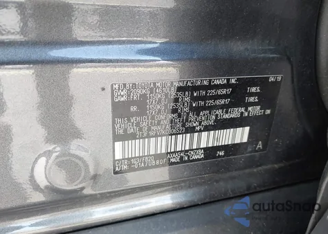 2019 Toyota Rav4 Le from USA, damaged, VIN 2T3F1RFV7KC006523